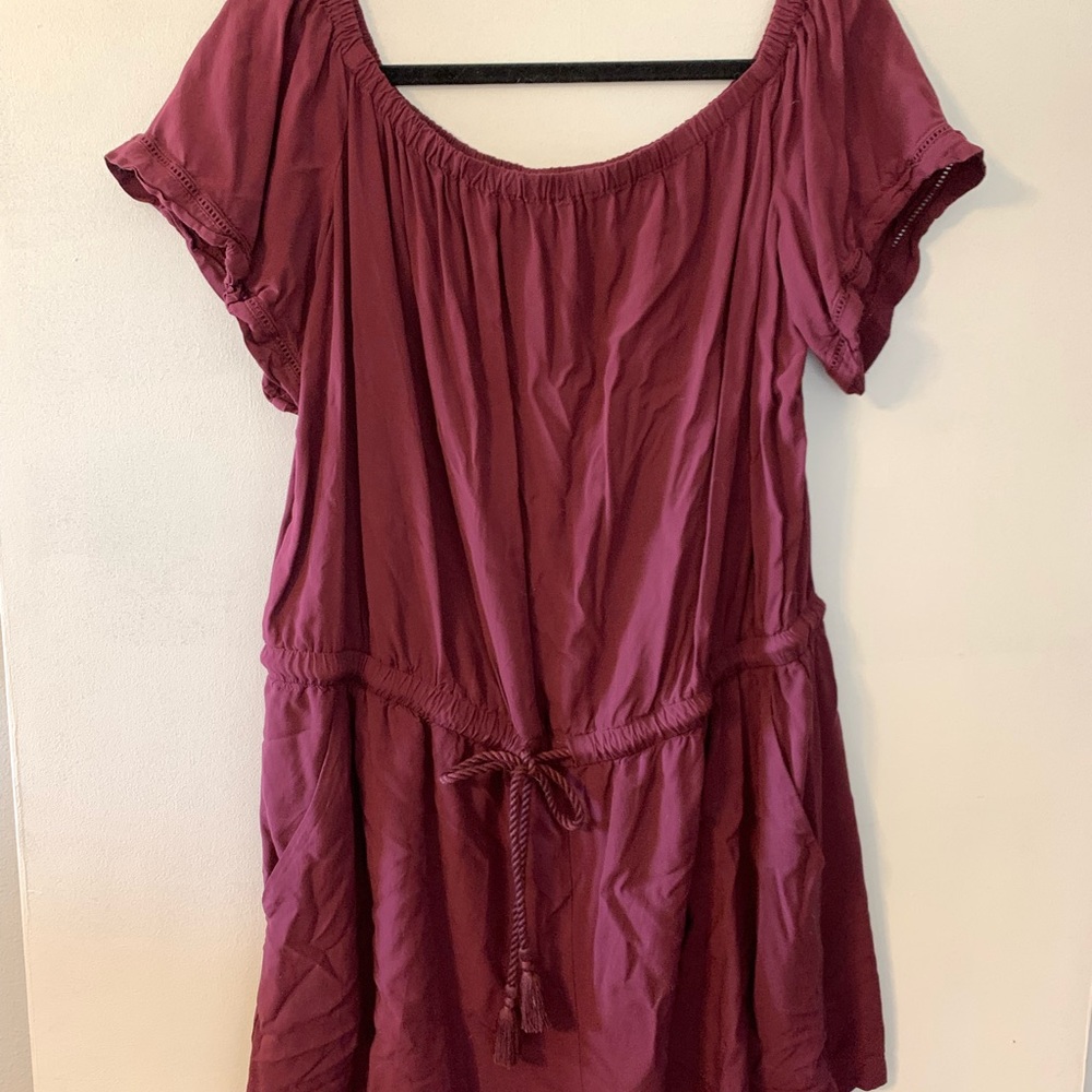 Maroon short romper, from Loft outlet, size XL